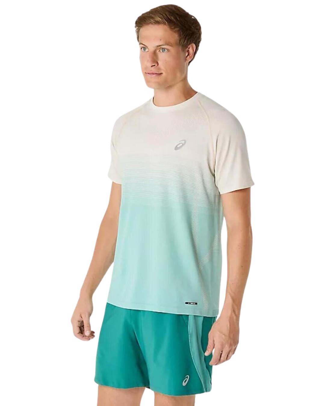 ASICS Seamless T-Shirt – Weiß/Grün