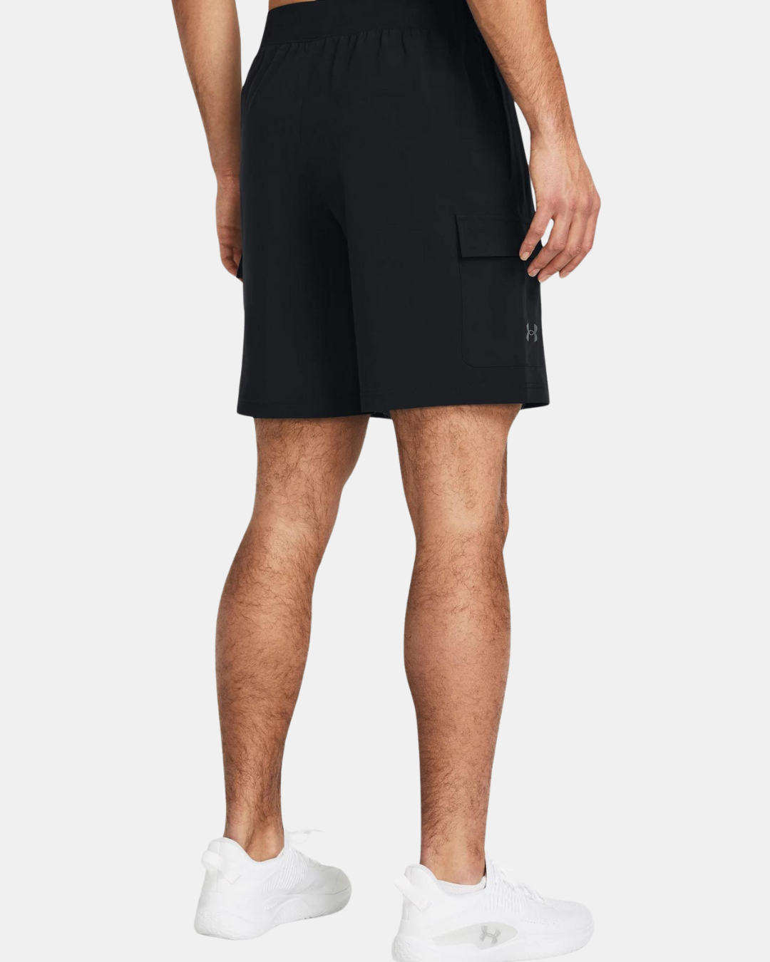 Under Armour Stretch-Cargoshorts aus gewebtem Material – Schwarz