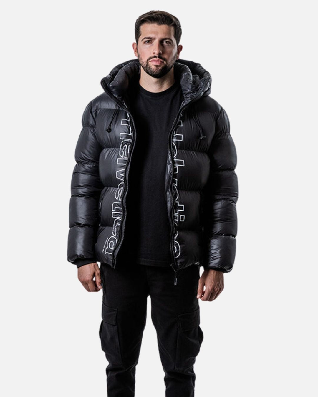 Helvetica Silver 2 Daunenjacke - Schwarz