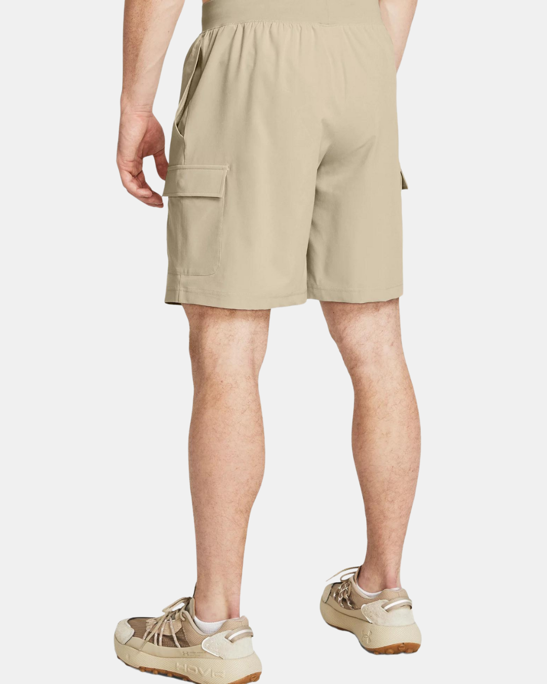 Under Armour Stretch-Cargoshorts aus gewebtem Material – Beige
