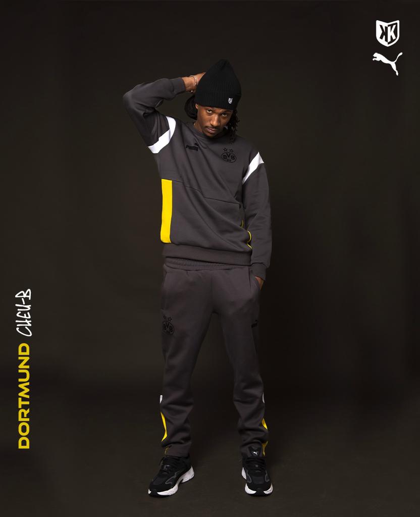 Dortmund Archiv Trainingshose – Grau/Weiß/Gelb