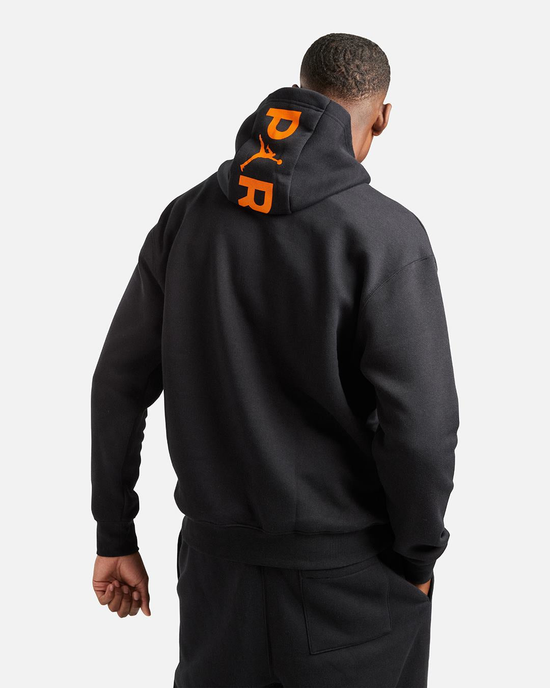 PSG Fleece-Hoodie – Schwarz/Grau/Orange