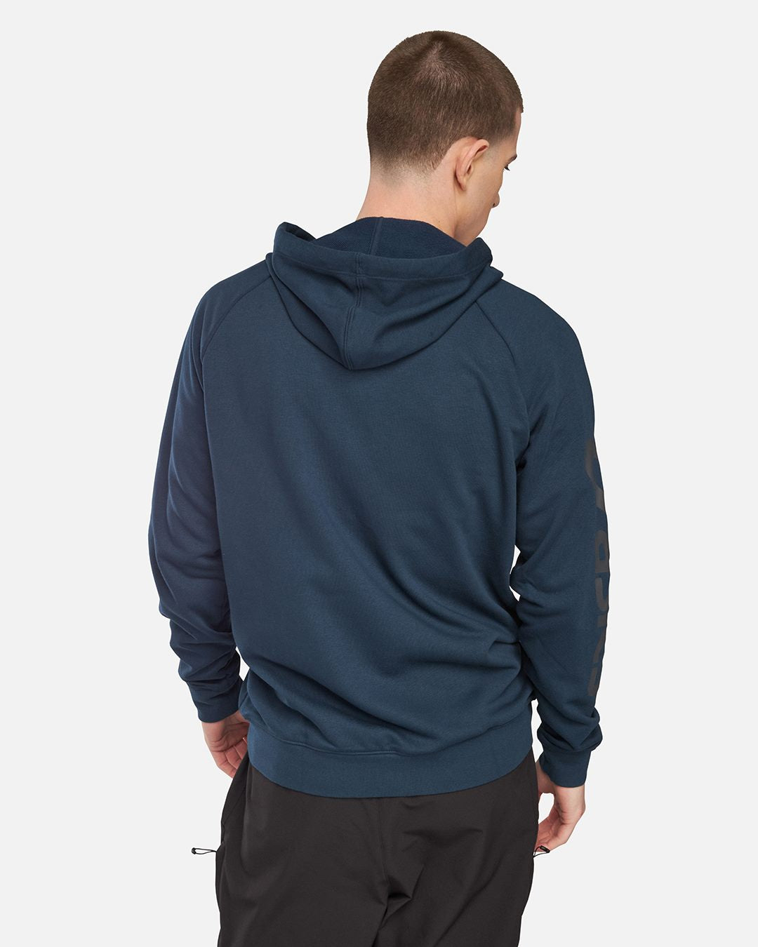 Große Asics FZ Hoodie-Jacke – Blau/Grau