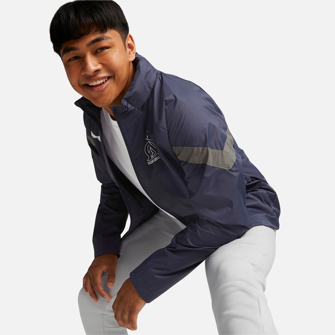 OM Windbreaker-Jacke – Grau/Khaki/Weiß