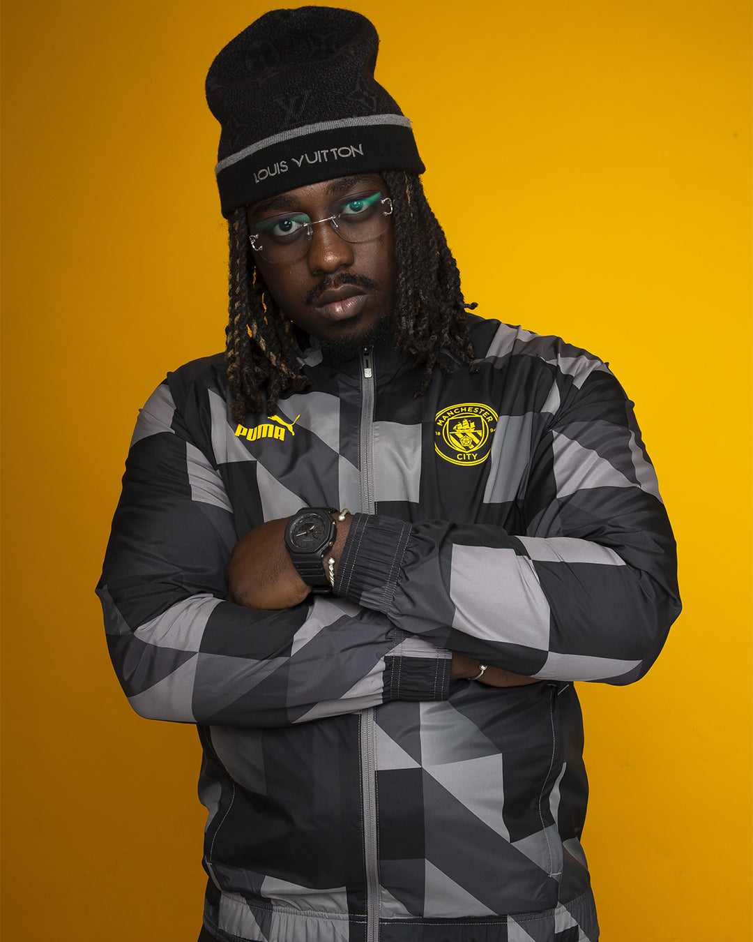 Manchester City Trainingsjacke – Schwarz/Grau/Gelb