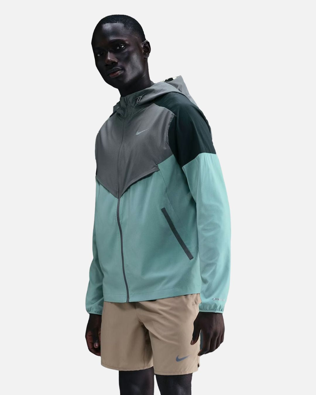 Nike Impossibly Light Windrunner Trainingsjacke – Grau/Grün