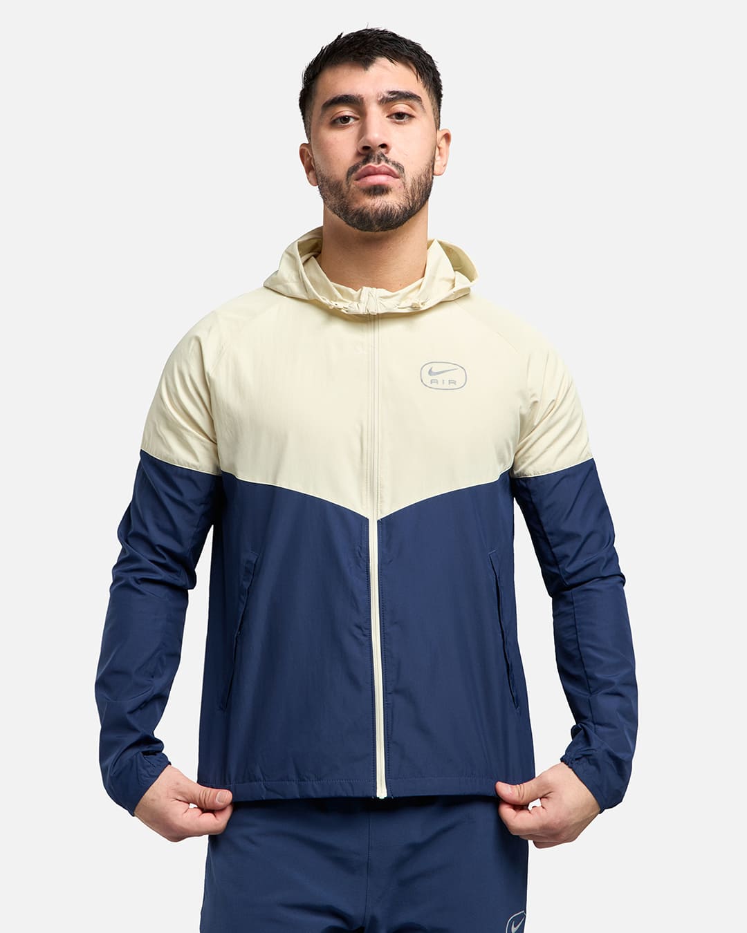 Nike Running Air Jacke - Weiß/Marineblau