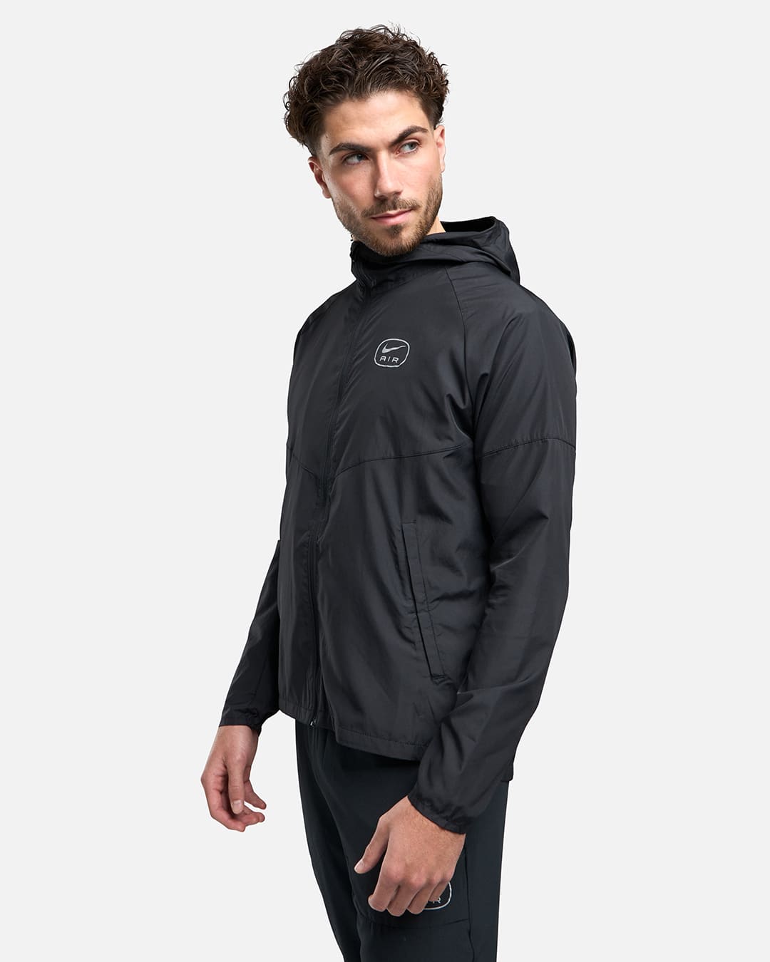 Nike Running Air Jacke – Schwarz/Weiß/Grün