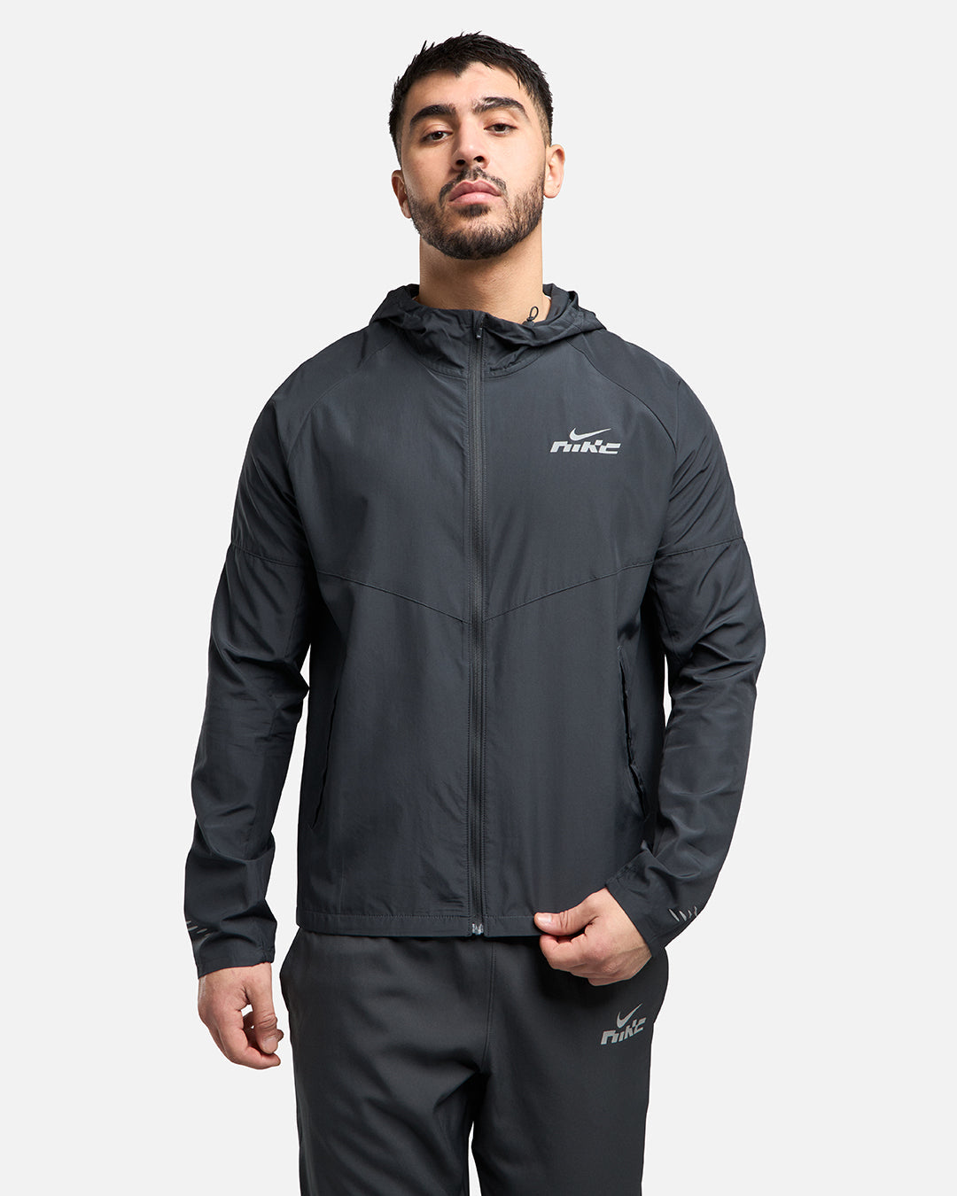 Nike Running Miler Flash Jacke – Grau