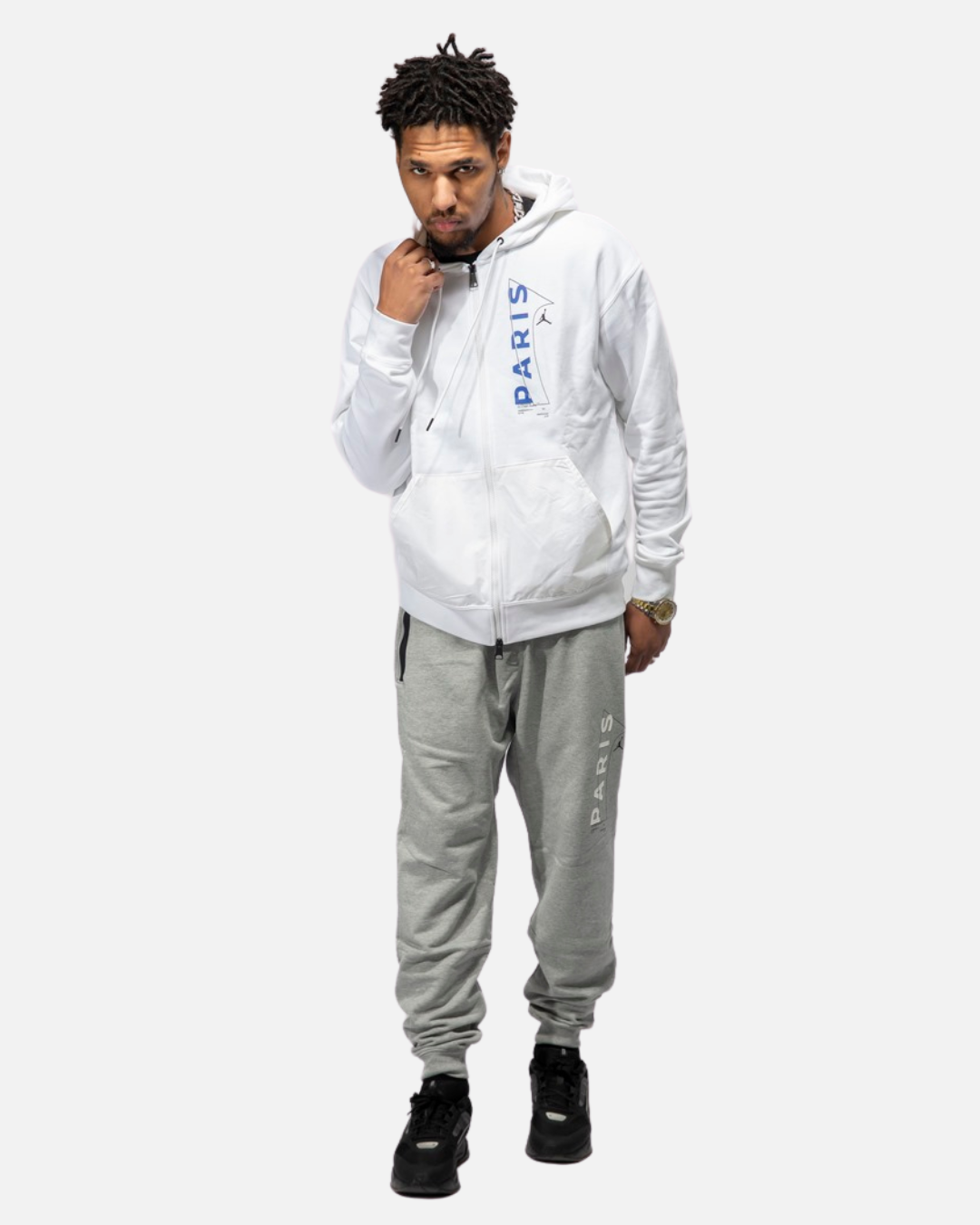 PSG x Jordan Trainingsjacke – Weiß/Blau