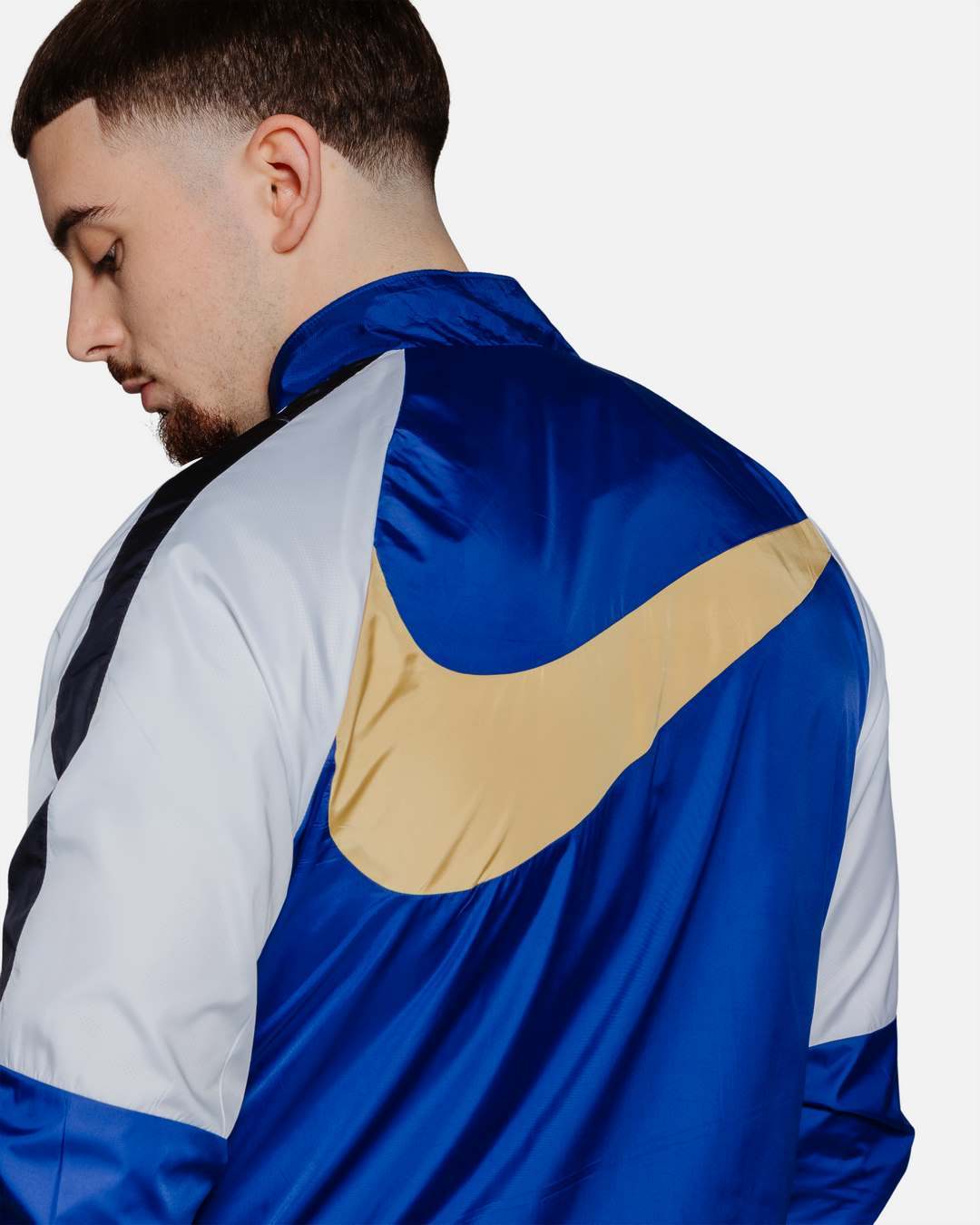 Chelsea Windbreaker-Jacke – Blau/Weiß/Gold